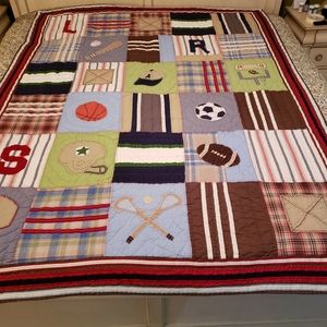 Pottery Barn Kids Sports Coverlet/Quilt/Sham